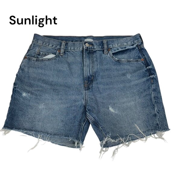 Old Navy Pants - Old Navy Womens Distressed Denim High-Rise Cutoff Shorts Size 14
